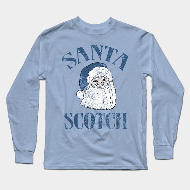 Vintage Santa Scotch Long Sleeve T-Shirt by Eric03091978